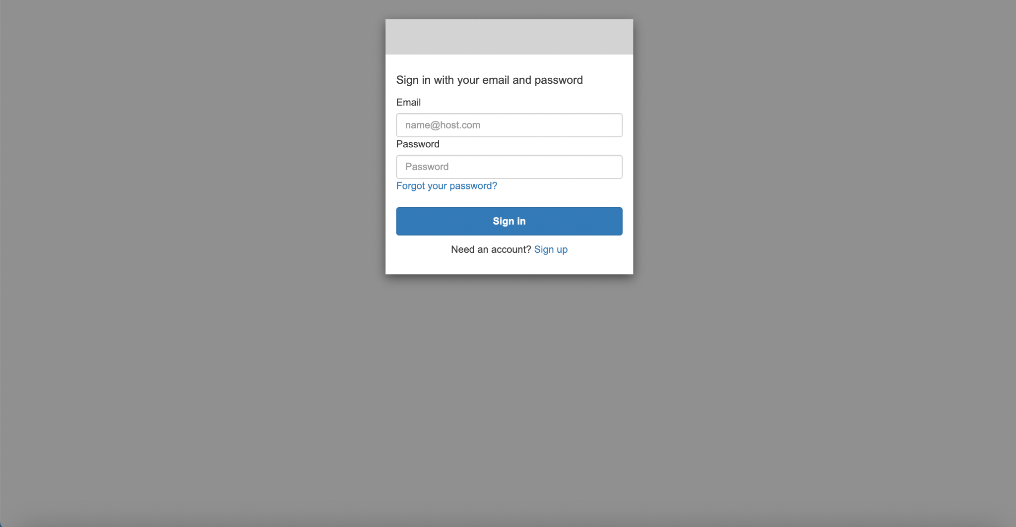 Login Page Screenshot